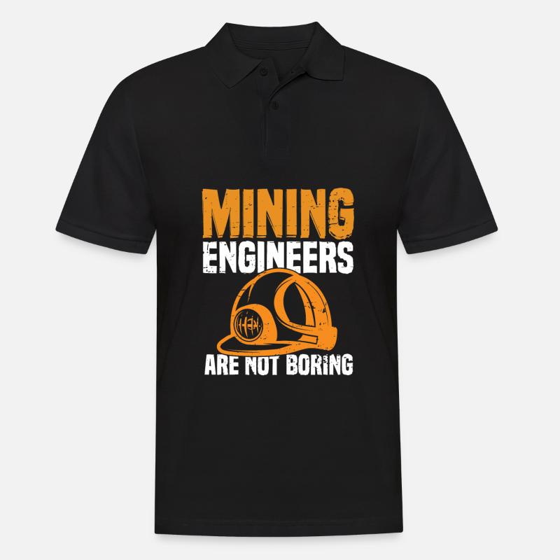 Engineer Witzig Mining Engineer - Men's Polo Shirt - black