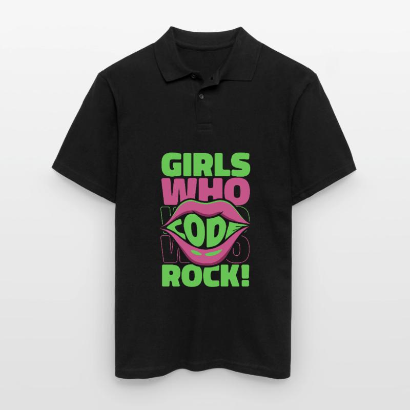 Developer Coder Programmer Girl Men's Polo Shirt