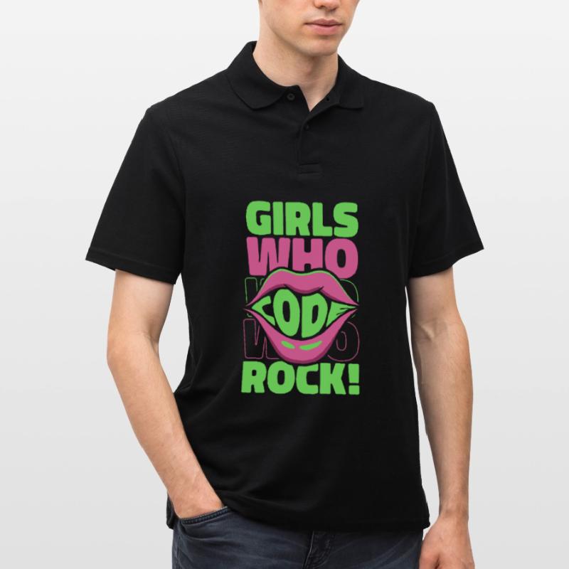 Developer Coder Programmer Girl Men's Polo Shirt