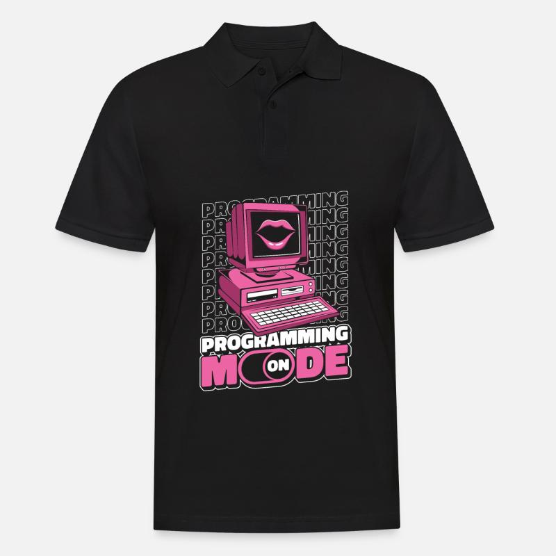Developer Coder Programmer Lips - Men's Polo Shirt - black