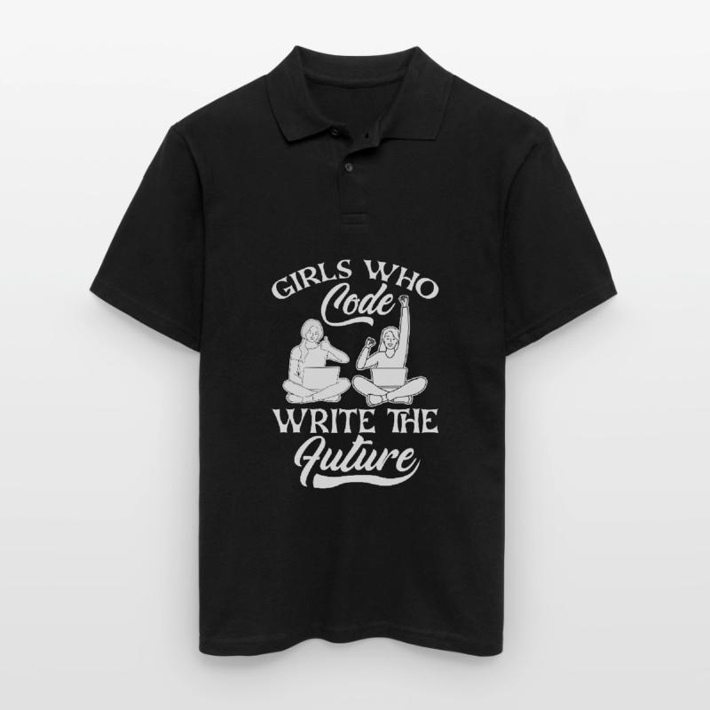 Developer Coder Programmer Girl Men's Polo Shirt