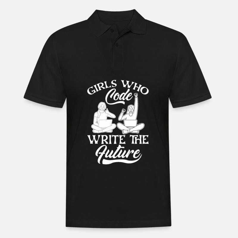 Développeur Coder Programmeur Girl - Polo Homme - noir