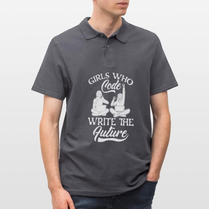 Developer Coder Programmer Girl Men's Polo Shirt
