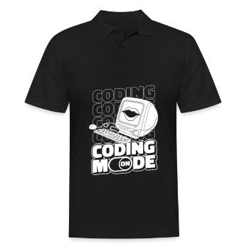 Entwickler Coder Programmierer Computer - Männer Poloshirt - Schwarz - Vorne - Kai (181cm)