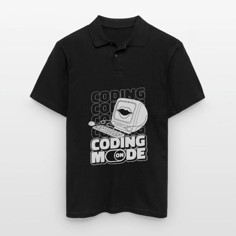 Entwickler Coder Programmierer Computer Männer Poloshirt