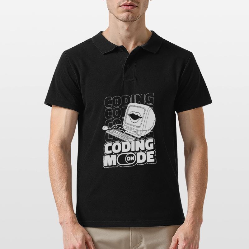 Developer Coder Programmer Computer Polo Homme