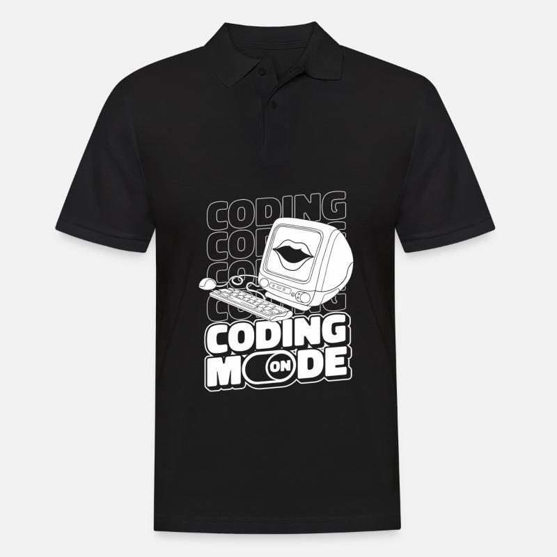 Entwickler Coder Programmierer Computer - Männer Poloshirt - Schwarz
