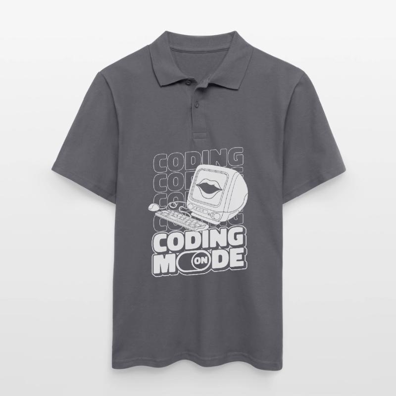 Entwickler Coder Programmierer Computer Männer Poloshirt