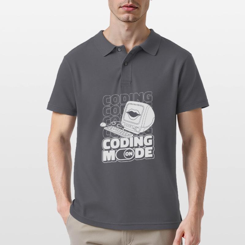 Entwickler Coder Programmierer Computer Männer Poloshirt