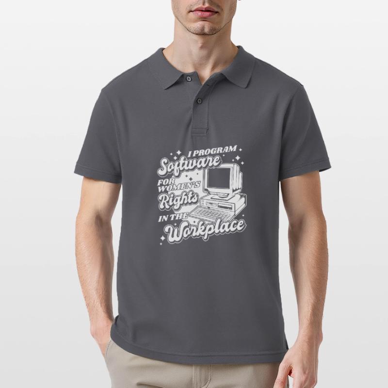 Entwickler Coder Programmierer Computer Männer Poloshirt