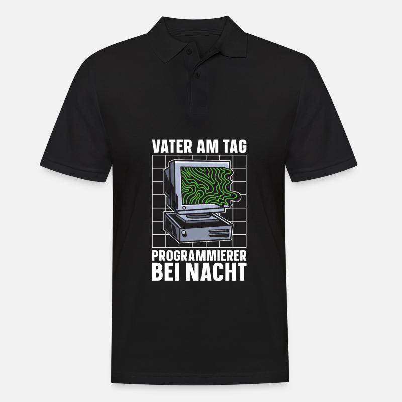 Entwickler Coder Programmierer - Männer Poloshirt - Schwarz