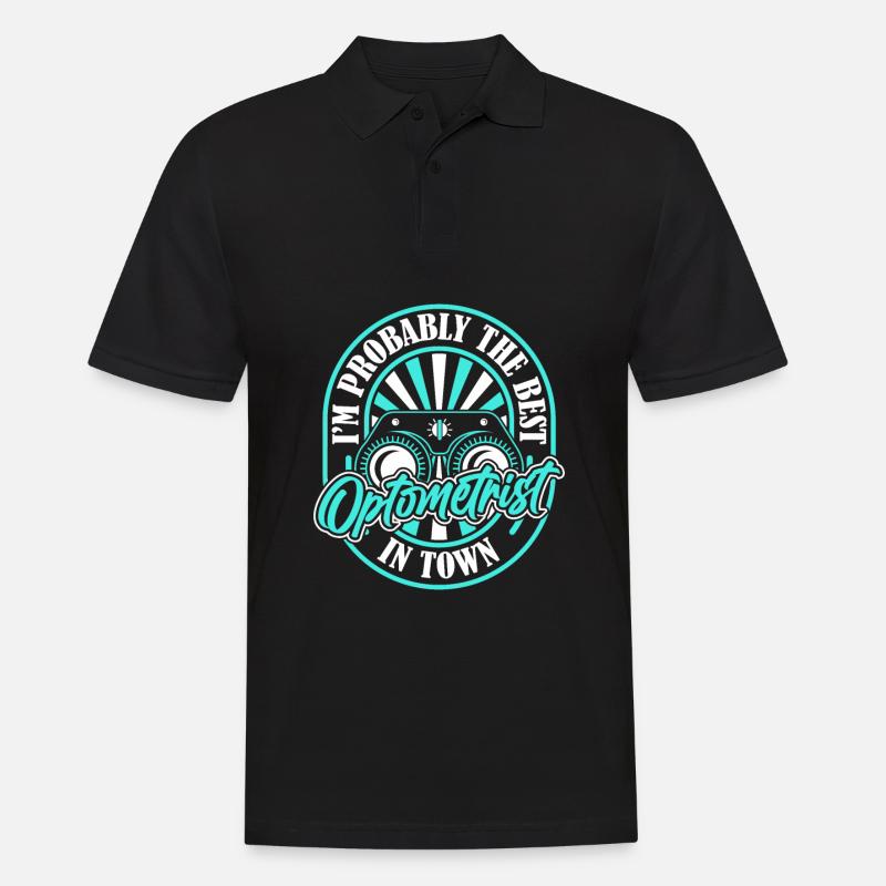 Optiker Augenoptiker Phoropter - Männer Poloshirt - Schwarz