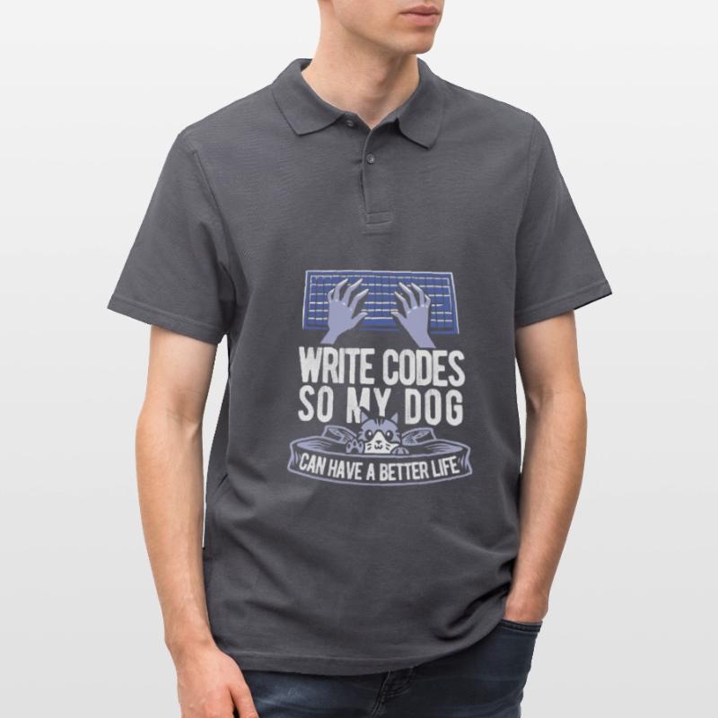 Entwickler Coder Programmierer Katze Männer Poloshirt