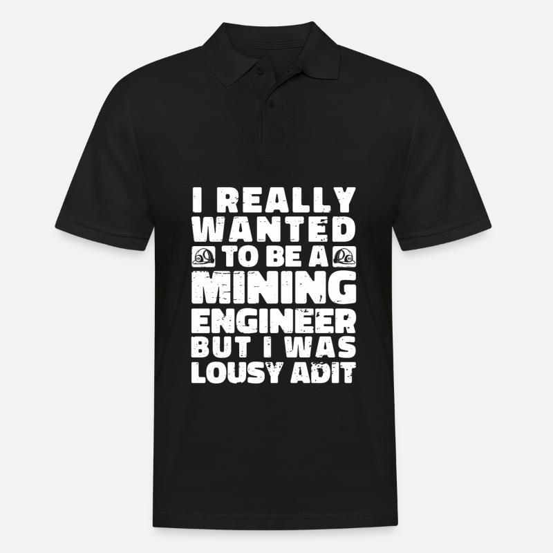 Engineer Komisch Mining Engineer - Men's Polo Shirt - black