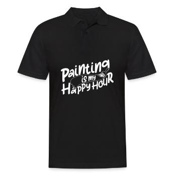 Maler Lackierer Happy Hour - Männer Poloshirt - Schwarz - Vorne - Kai (181cm)