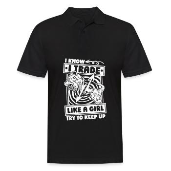 Day Trading Day Trader Humour - Polo Homme - noir - Devant - Kai (181cm)