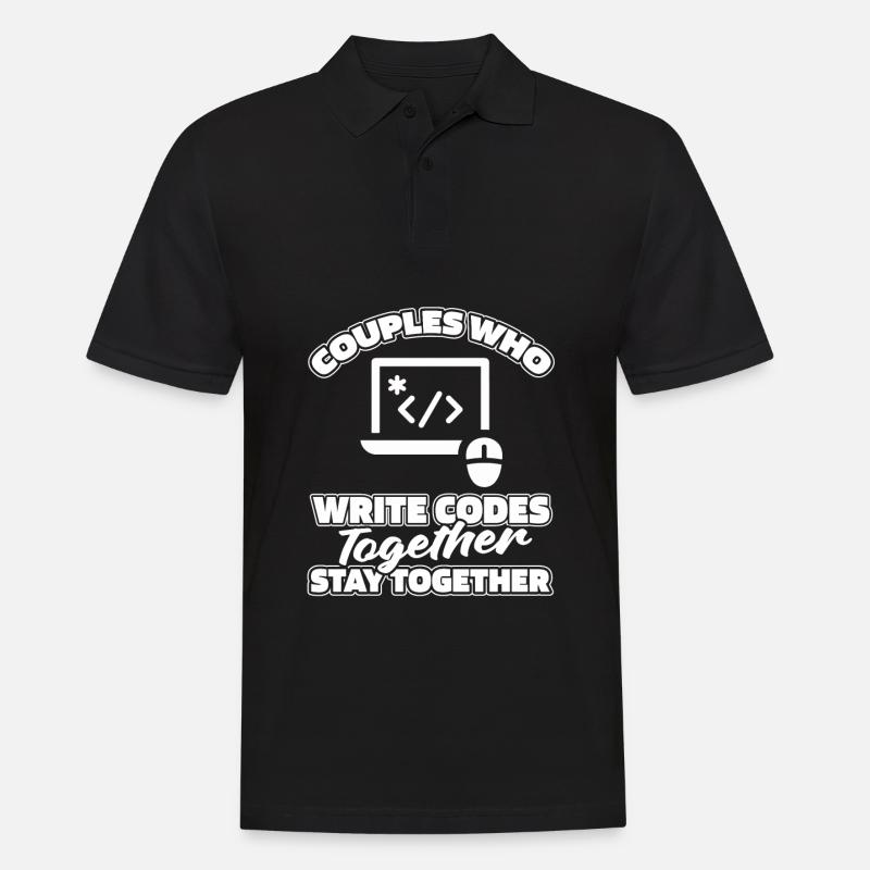 Developer Coder Programmer Pair - Men's Polo Shirt - black