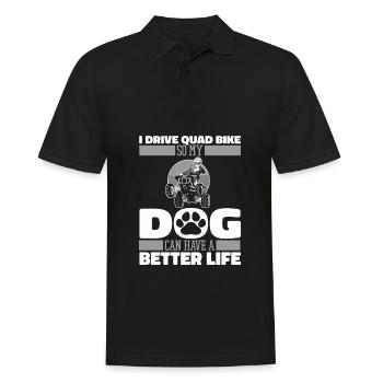 Chien de quad - Polo Homme - noir - Devant - Kai (181cm)