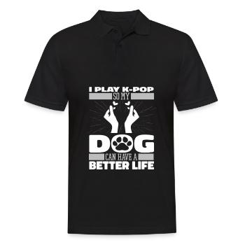 K Pop Kpop Korean Pop Hund - Männer Poloshirt - Schwarz - Vorne - Kai (181cm)