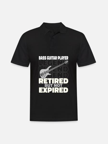 Bassist Bass Gitarre Basser Im Ruhestand - Männer Poloshirt - Schwarz