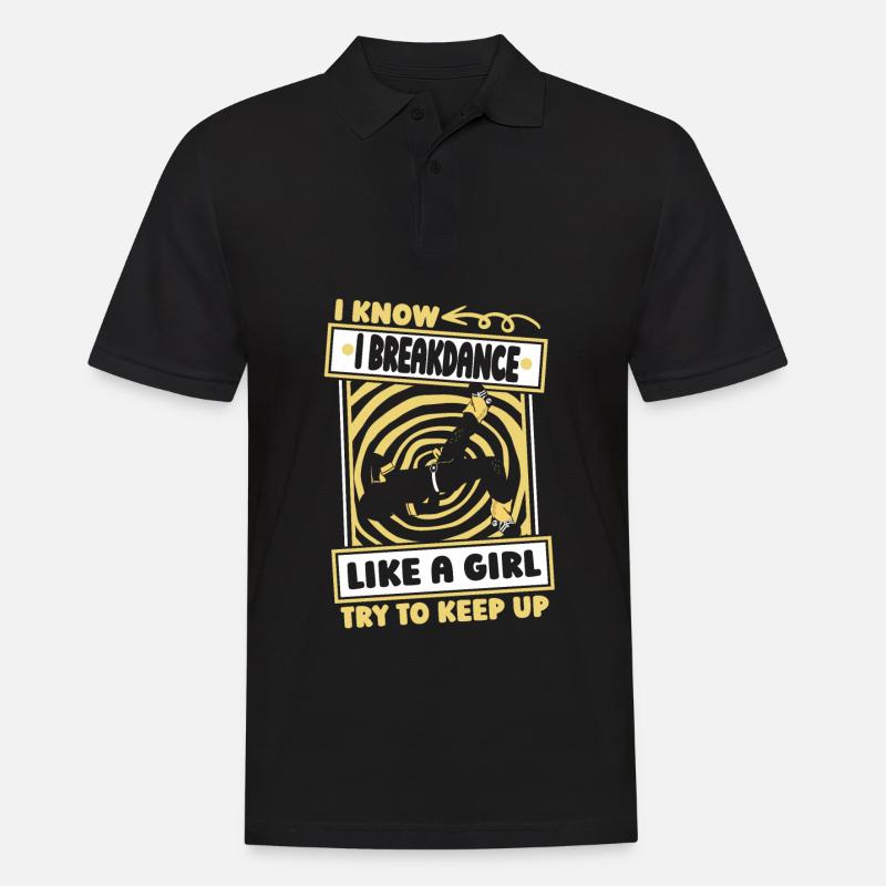 Breakdance Breakdancer Breakdancing Funny - Men's Polo Shirt - black