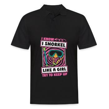 Schnorcheln Witzig - Männer Poloshirt - Schwarz - Vorne - Kai (181cm)