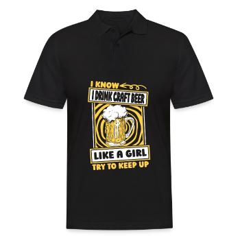 Craft Beer Craft Beer Funny - Men's Polo Shirt - black - Front - Kai (181cm)