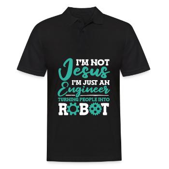 Robotik Ai Roboter Sarkastisch - Männer Poloshirt - Schwarz - Vorne - Kai (181cm)