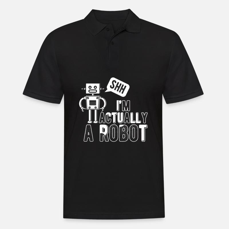 Robotik Ai Roboter Witzig - Männer Poloshirt - Schwarz