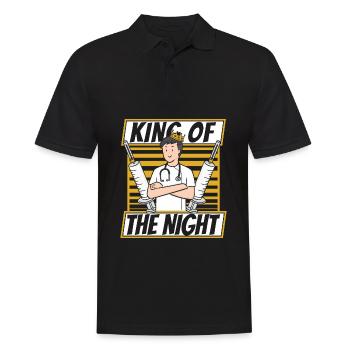 Krankenschwester Spritzen - Männer Poloshirt - Schwarz - Vorne - Kai (181cm)