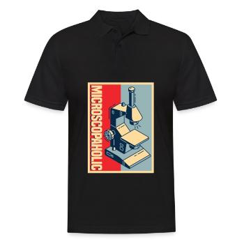 Biologie Biologe Mikroskop - Männer Poloshirt - Schwarz - Vorne - Kai (181cm)