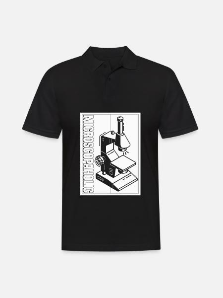 Biology Biologist Microscope - Men's Polo Shirt - black
