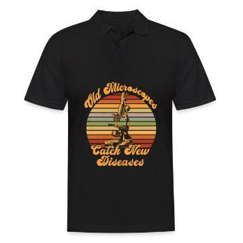 Biology Biologist Microscope - Men's Polo Shirt - black - Front - Kai (181cm)