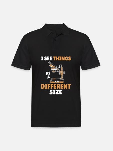 Biology Biologist Microscope - Men's Polo Shirt - black