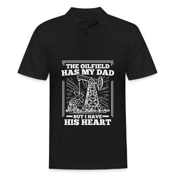 Papa oil field oil rig - Men's Polo Shirt - black - Front - Kai (181cm)