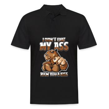 Capybara capybara drôle - Polo Homme - noir - Devant - Kai (181cm)