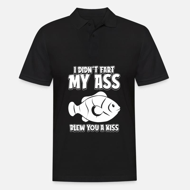 Clownfisch Witzig - Männer Poloshirt - Schwarz