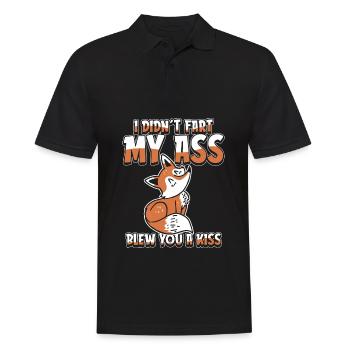 Fox funny - Men's Polo Shirt - black - Front - Kai (181cm)