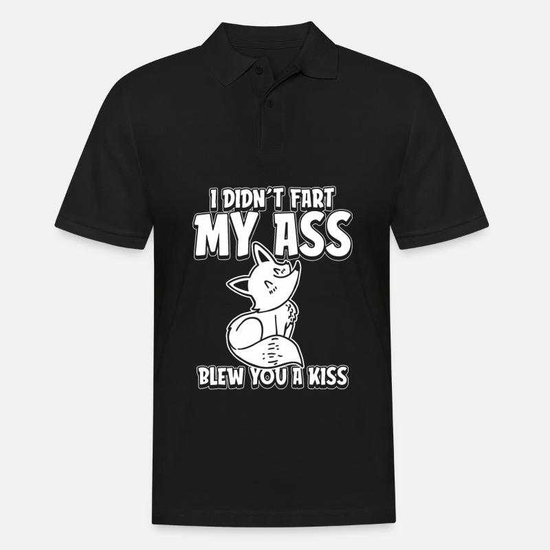 Fuchs Lustig - Männer Poloshirt - Schwarz