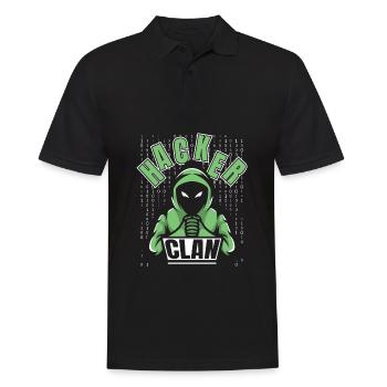 Entwickler Coder Programmierer Hacker - Männer Poloshirt - Schwarz - Vorne - Kai (181cm)