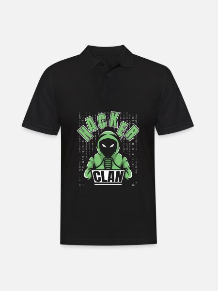 Entwickler Coder Programmierer Hacker - Männer Poloshirt - Schwarz