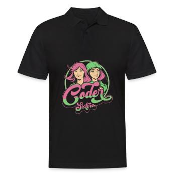 Entwickler Coder Programmierer Schwester - Männer Poloshirt - Schwarz - Vorne - Kai (181cm)