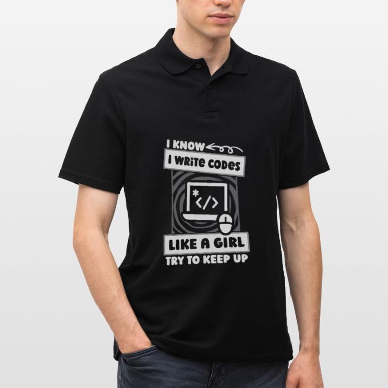 Developer Coder Programmer Girl Men's Polo Shirt
