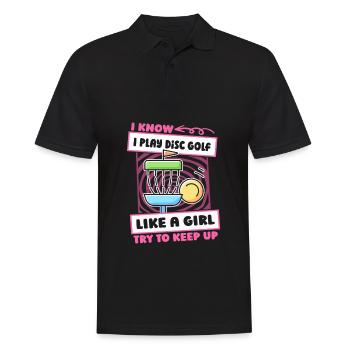 Frisbee Golf Disc Golf Filles - Polo Homme - noir - Devant - Kai (181cm)