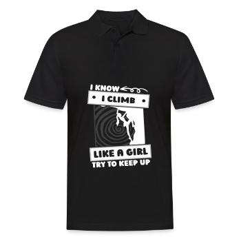 Klettern Kletterer Mädchen - Männer Poloshirt - Schwarz - Vorne - Kai (181cm)