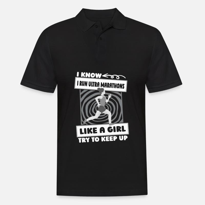 Ultramarathon Mädchen - Männer Poloshirt - Schwarz