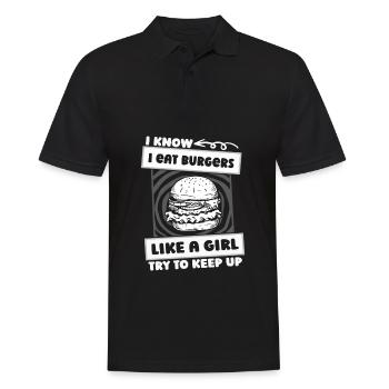 Burger Hamburger Mädchen - Polo Homme - noir - Devant - Kai (181cm)