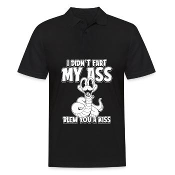 Schlange Witzig - Männer Poloshirt - Schwarz - Vorne - Kai (181cm)
