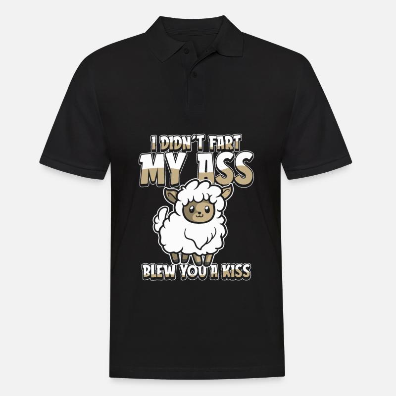 Schaf Ironisch - Männer Poloshirt - Schwarz