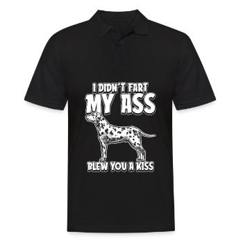 Dalmatian Funny - Men's Polo Shirt - black - Front - Kai (181cm)